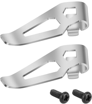42-70-0490 Lot de 2 crochets et vis à clip de ceinture pour outils électriques Milwauke M12 Remplace les clés à percussion sans fil 2401-20 2404-20 2407-20 2462-20 2463-20 M12
