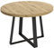 PEGANE Table à Manger Ronde Extensible en Bois chêne avec Pieds en métal Graphite - Longueur 110-158 x Profondeur 110 x Hauteur 77 cm
