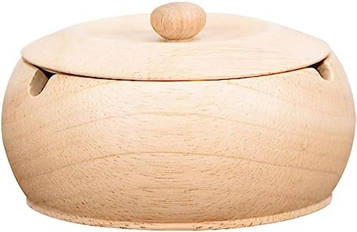 LXINMFEWY Winddicht Holz Aschenbecher Mit Deckel Winddicht Aschenbecher Desktop Tragbare Asche Halter Hause Große Aschenbecher Für Zigaretten Im Freien Draussen Innen