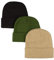 kozinu Unisex-Erwachsene Beanie, Dunkelbraun-Armeegrün-Kaki, Einheitsgr��e