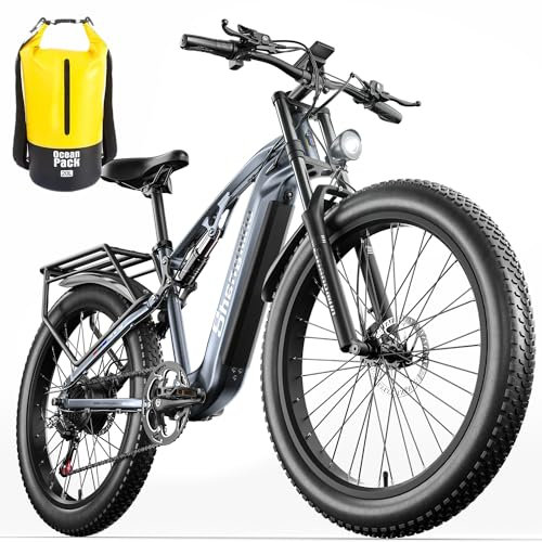 Elektrofahrrad 26 Zoll Fat Tyres, 48V 17.5AH abnehmbare Batterie,7Gang, DREI Fahrmodi Elektro-Mountainbike mit Pedalen und Sitz ebike.