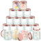 Tioncy 12 Pcs 4oz Frosted Empty Glass Candles Jars Containers with Rose Gold Lids 100ml Round Candle Making Jars Cosmetic Container Storage Jars Mason Canning Jar Food Storage for Powder Liquid