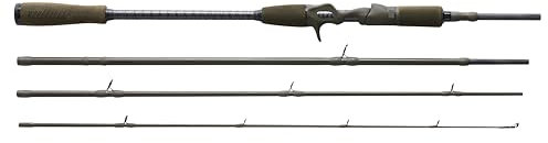 Savage Gear SG4 Fast Spiel Baitcast Reiserute - Leistungsstarke 4-teilige Angelrute zum Raubfischangeln | Reisefreundliches Design für Hecht und Barsch im Süß- und Salzwasser 2,21 m 30-80 g
