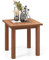 COSTWAY Beistelltisch aus Hartholz, wetterfester Gartentisch mit gelatteter Tischplatte, Kleiner Balkontisch, Kaffeetisch für Garten, Balkon, Wohnzimmer, Natur, 45 x 45 x 43 cm