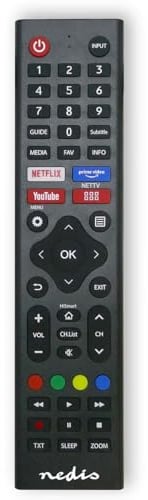 Ersatz Fernbedienung - Passend für: Hi-Sense - Vorprogrammiert - 1 Gerät Disney + Button/Netflix Button/Rakuten TV Button - Infrarot - Schwarz