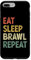 Hülle für iPhone 7 Plus/8 Plus Eat Sleep Brawl Repeat Stars Lustiges Videospiel