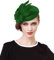 RZTA Damen Vintage 100% Wollfilz Glocke Eimer Bowler Hut Winter Vintage Schleife Fedoras Kirche Fascinator, 10-grün, Einheitsgröße