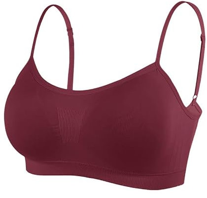 Litthing Soutiens-Gorge de Sport Lingerie Brassière Femme Rembourré Confortable Push Up sans Armature sans Couture Reglable Fine Bretelle pour Pilates Yoga