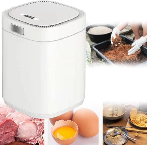 MAHWER Poubelle à Compost Intelligente de 2,5 L, composteur de Cuisine électrique, cycleur Automatique des déchets Alimentaires for comptoir intérieur, transforme Les déchets en Compost