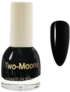 Schwarz Nagellack - 10 ml Neutrale Farbe Nagellack, Lang anhaltende Chip Resistant & schnell trocknende Nagellack für DIY (T29 Black)