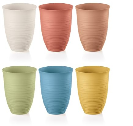 Guzzini -SET 6 BICCHIERI ALTI 'TIERRA'Colori decori vari