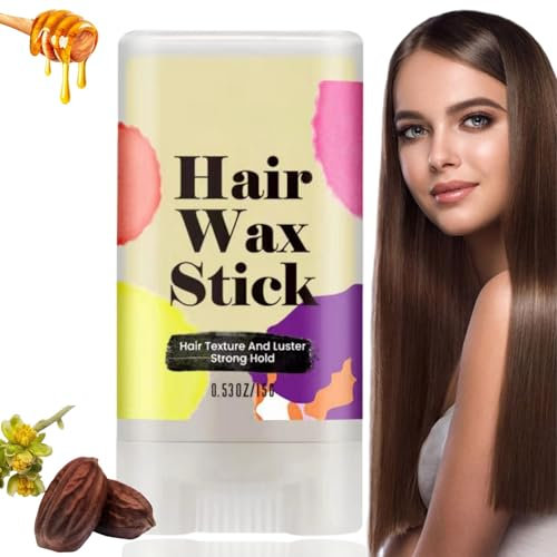 Hair Wax Stick,Styling Wax Stick,Hair Pomade Stick,Wax Stick for Smooth Hair Wigs,Hair Glue Stick,Long Lasting Styling Wax Stick Hair,Non-greasy Styling Hair Wax Stick for Flyaways,Hair Gel Stick