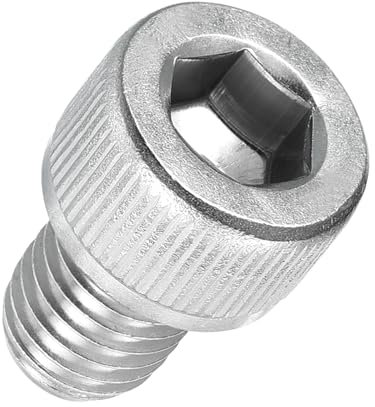 Kozelo 10pcs Tornillos de Cabeza Hexagonal - [M10-1.5 x 12mm] Acero Inoxidable 304 Totalmente Roscado Allen Tornillo para Motor Eléctrico Ventilador Impresión 3D Reparación, Plateado