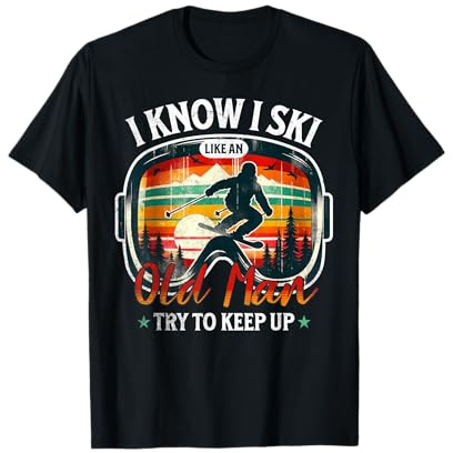 Skifahren Evoking Nostalgie Snowboard Vintage Ski Lustig Skifahrer T-Shirt