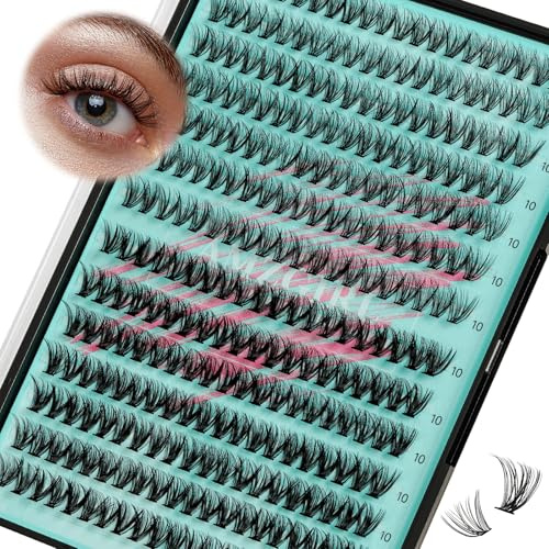 30D & 40D Wispy Lash Clusters, 10mm DIY | 280Pcs, Natural Look, Soft False Eyelashes, for Beginners