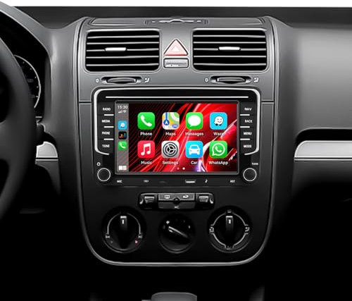 CAMECHO 2+64G Android 13 Autoradio für VW Golf 5 Golf 6 Skoda Polo Passat Tiguan Touran mit Carplay/Android Auto/Mirrorlink, 7 Zoll Kapazitive Touchscreen mit WiFi GPS FM Bluetooth