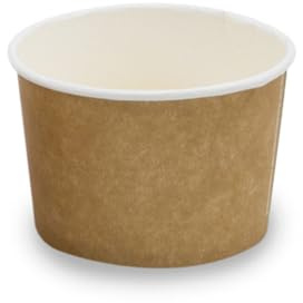 Générique 1000 Pots à Glace en Carton Kraft Brun 240 ml (8 oz) – Coupe Glace 24 cl, Écologique et Résistant pour Desserts et Plats à Emporter