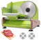 Affettatrice Elettrica, Affettatrice per Carne da 200 W per La Casa, Affettatrice per Pane A Spessore Regolabile 0-20 Mm con 2 Lame in Acciaio Inossidabile da 19 Cm, Affettatrici Elettriche Green