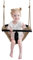 Kleinkindschaukel & 2-in-1-Babyschaukel - Verstellbarer Schaukelsitz aus Seil für Kinder, drinnen und draußen, langlebiges Schaukelset für den Garten, für Säuglinge und Kleinkinder (Hellbraun)