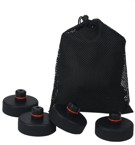 DEMULAX 4-teiliger Wagenheber-Pad-Adapter, for Tesla, for Modell 3 YSX, Auto-Gummi-Hebepunkt-Reparaturwerkzeug, Puck-Chassis-Ständer, Styling-Zubehör Wagenheber-Unterlage