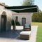 Baziroo Tenda da sole elettrica moderna per balcone, terrazze, caffetterie, ristoranti, decorazione per esterni, impermeabile e protezione solare, 500 x 350 cm