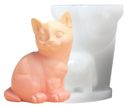 Moule à bougie en silicone 3D pour moulage de résine, savon et animal