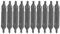 Lot de 10 forets de centrage de type A - En acier rapide - 3 mm - Pour fraiseuses et centres d'usinage