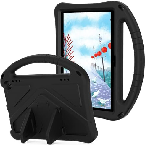 PREDCFVY Custodia per tablet Kindle Fire HD 8 e Plus (12a generazione/10a generazione, versione 2024/2022/2020), resistente agli urti, leggera, protettiva agli urti (nero)