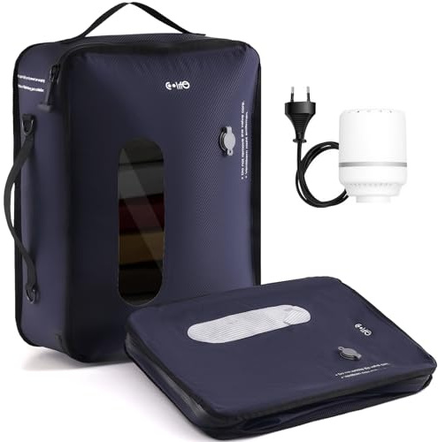 COOLIFE Vacuum Bag*1 for Travel with Pump, TPU Vacuum Storage Bags Reusable Vacuum Compression Bags for Carry-on Baggage, Home Storage and Moving- Space Saver Vacuum Bags