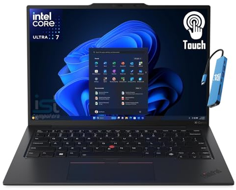 Lenovo Laptop ThinkPad X1 Carbon Gen 12 (touchscreen FHD+ da 14, Intel Core Ultra 7 165U vPro, DDR5 da 32 GB, SSD da 1 TB), lettore di impronte digitali, retroilluminato, webcam IR, 2X Thunderbolt 4
