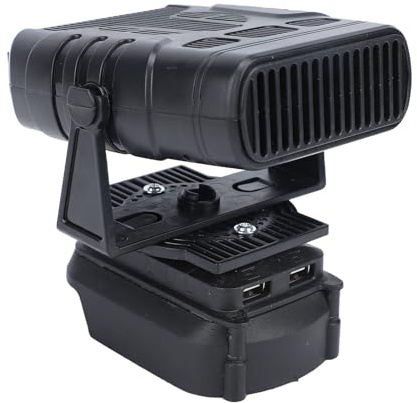 YUYTE Tragbare 170-W-Autoheizung, Kabelloser, Batteriebetriebener 12-V-Autoheizungsventilator mit Antibeschlagfunktion und Zwei USB-Anschlüssen, Zum Heizen Im Winter und für