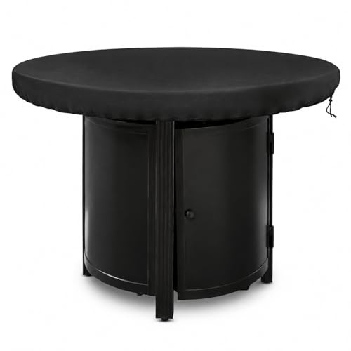 Medrialife 100CM Housse B rasero Rond Oxford 420D Résistance Aux UV Housse Barbecue Exterieur pour Plaque de Feu Brasero De Terrasse