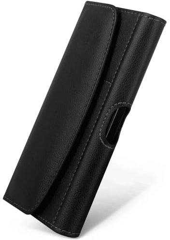 moex Snap Bag für Nubia Focus 2 Ultra 5G Handytasche Gürtel Tasche quer, Handy Gürteltasche mit Clip Halterung, Holster Quertasche PU Leder Etui Damen Herren Magnetverschluss, Schwarz
