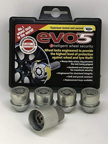 Fits Ford Mondeo Mk4 Models 2007 To 2013 Heyner Germany Stil Block PRO Locking Wheel Nuts M12x1.5 Set 4 Locks Thatcham Quality Assured Bolts 980/5