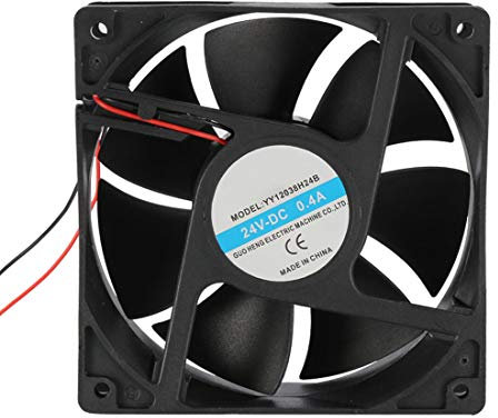 sourcing map 120mm x 120mm x 38mm 24V DC Cooling Fan Long Life Dual Ball Bearing PC Case Fan