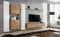 All4All Wohnwand SW 6 - Wohnzimmermöbel - Schrankwand für Wohnzimmer - Wohnzimmerschrank - Anbauwand Hängend - Modern Wotan+Weiß 21