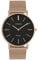 Oozoo Vintage Damenuhr mit massivem grobmaschigem Edelstahl Milanaise Metallband 40 MM Rosefarben/Schwarz C9925