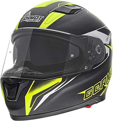 Germot GM 330 Decor Helm, schwarz matt/neon, M (57/58)