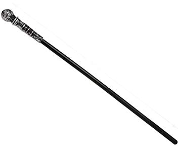 Generique - Gehstock Zepter Accessoire Silber-schwarz 80 cm
