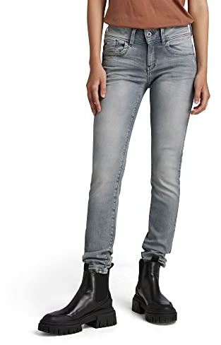 G-Star Femme Jean Lynn Mid Skinny, Gris (faded industrial grey D06746-9882-B336), 27W / 34L