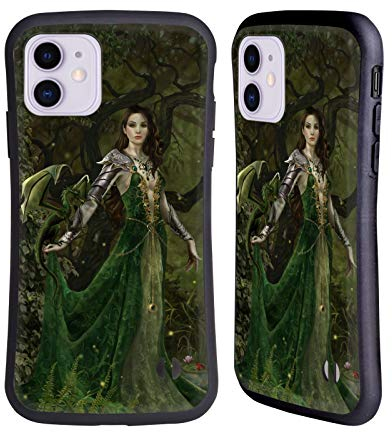 Head Case Designs Offiziell Offizielle Nene Thomas Grüne Drachenhexe des Schicksals Tiefer Wald Hybride Handyhülle Hülle Huelle kompatibel mit Apple iPhone 11