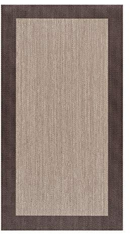 STORESDECO Alfombra vinilica de Tejido Trenzado Premium de Alta Gama Lavable Antideslizante Alfombras vinilicas Resistentes para Salon Cocina habitacion baño Pasillo Exterior Marrones 80x150 cm