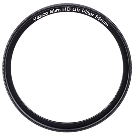 Vapco 55mm UV Protection Glass Lens Filter for Canon Nikon Sony Pentax Olympus