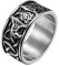 Epinki Verlobungsring Vintage 10MM, Silber Herrenringe Pärchenringe Keltisch Wolf Edelstahl Ringe Männer, Größe 60 (19.1)