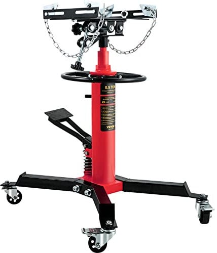 VEVOR Getriebeheber Motorheber 500 kg, Motorblock Getriebe Heber 85-170 cm Hubbereich, 2-Stufen Faulenzer Hydraulischer Wagenheber kfz Heber Motorblock Motorheber Autowerkstätten Autogetrieben, Rot