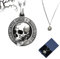 Doiicoon Memento Mori Skull Pendant, Carpe Diem Skull Necklace, Realistic Festive Necklace 3D Effect Silver Skull, Halloween Memento Mori Skull Pendant Titanium Steel Jewelry Pendant