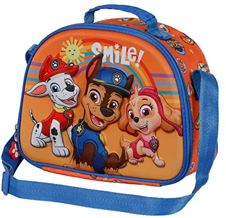 Paw Patrol La Patrulla Canina, Bolsa Portamerienda 3D, 25.5 x 20 cm, Naranja Pawsome