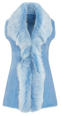 Infinity Leather Damen-Weste Aus Weichem Echtem Toscana Lammfell Leder
