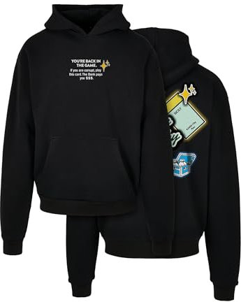 Mister Tee Herren Kapuzenpullover Intepol Ultraheavy Oversize Hoodie Black L