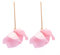 NILUXE DESIGN-Orecchini pendenti a forma di fiori con barra in acciaio inossidabile dorato. Orecchini donna per il giorno di San Valentino. Orecchini da festa. Belli da indossare(Rosa)